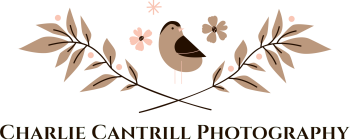 Charlie Cantrell Photography logo with bird and flowers